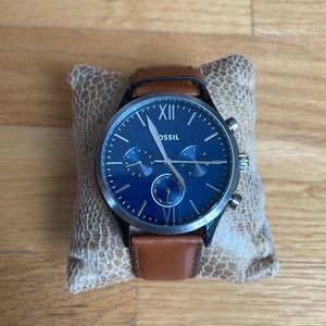 Fossil Navy and Tan Watch